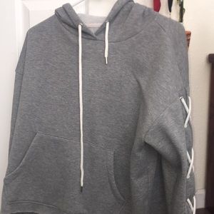 *new* cute hoodie with sleeve detail